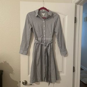 SALE!! J. Crew Blue and White Stripe Shirt Dress Size 6